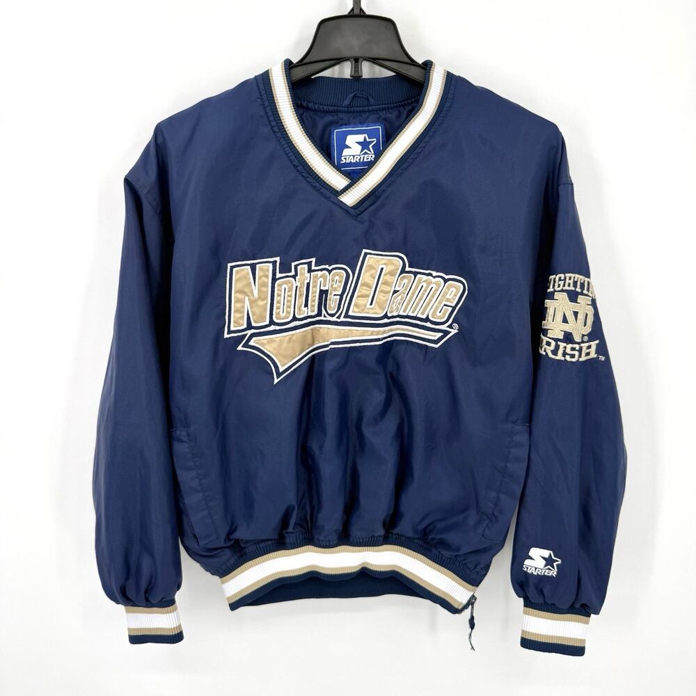 STARTER Notre Dame Fighting Irish Pullover Windbreaker Men’s MEDIUM Vintage 90s